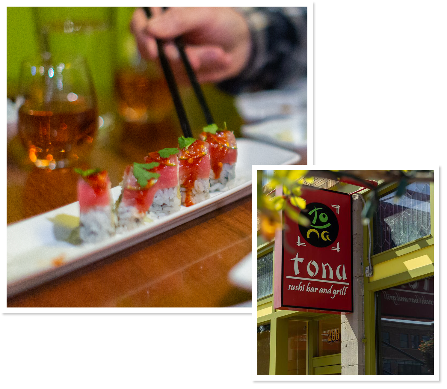 Some of the delicious food you'll taste on the OTown Food tour at Tona Sushi Bar and Grill